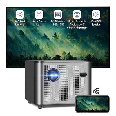 Dobra cena. Airplay 4K WiFi Mini Pico Projektor Bluetooth 400 ANSI 1080P 30DB w Internecie